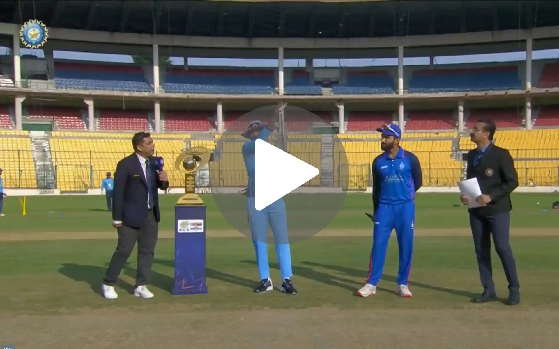 [Watch] Shreyas Iyer's 'No-Look' Coin Flip At SMAT 2024 Final Toss Leaves Internet Into Splits